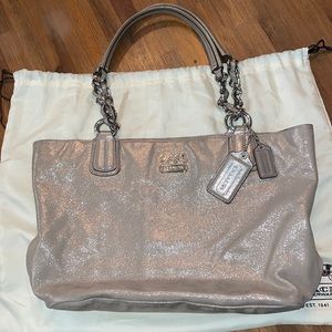 Coach Chelsea Metallic Platinum Tote Bag